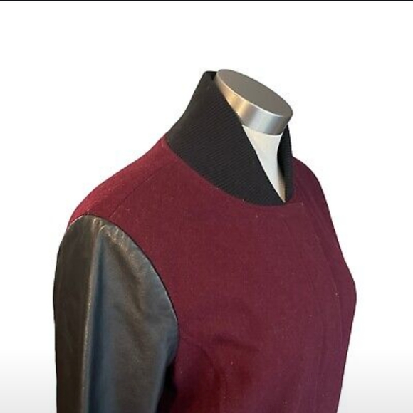 Danier Blink Leather Sleeve Varsity Bomber Jacket - Picture 2 of 9